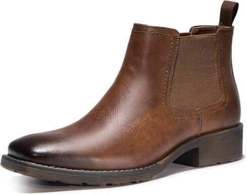 Men’s Chelsea Boots Square Toe Slip-On Ankle Dress Boots Casual Business Casual Shoes for Men in Saudi Arabia