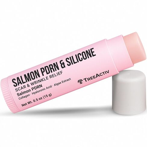 Silicone Scar Stick Lightweight Silicone Balm with Salmon PDRN, Hyaluronic Acid & Algae Extract Easy-to-Use Scar Care Stick for Smoother Looking Skin, 0.5 oz in Saudi Arabia