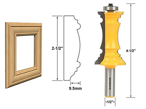 YONICO Cabinet Door Router Bits Miter Frame Molding 2-1/2-Inch 1/2-Inch Shank 16166 in Saudi Arabia