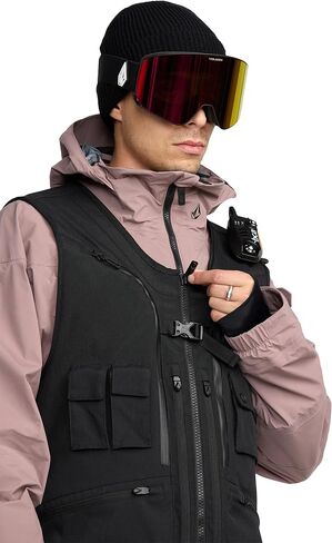 Volcom Men's Iguchi Slack Snowboard Vest – Utility Vest With Probe Sleeve, Extra Storage in Saudi Arabia