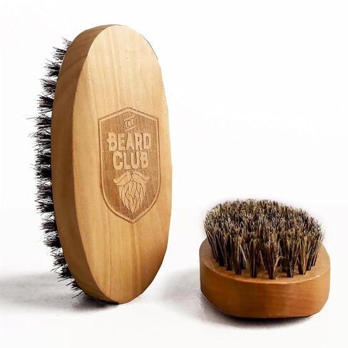 Beard Club Boar Bristle Beard Brush for Men - Birchwood Beard Brush for Styling & Taming - Boars Hair Beard Grooming Tool for All Beard Lengths - Mens Facial Hair Care Essential for Healthy Growth in Saudi Arabia