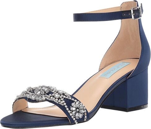 Betsey Johnson Blue Women's Classic Heeled Sandal, Navy, 6.5 in Saudi Arabia