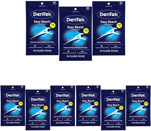 DenTek Complete Clean Floss Picks | Removes Food & Plaque | 75 Count in Kuwait