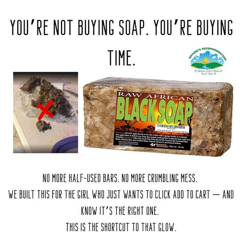 Premium African Black Soap - Pure 1 pound Bulk. Raw Organic Soap for Acne, Dry Skin, Rashes, Burns, Scar Removal, Face & Body Wash, From Ghana West Africa - Authentic African Moisturizer in Saudi Arabia
