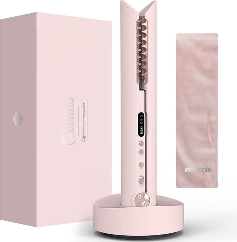 PRITECH Mini Flat Iron Portable Hair Straightener, Straightener with 13 Adjustable Temp(210°F-450°F), 1'' Plate for All Hairstyles Hair Straightening Irons Black in Saudi Arabia