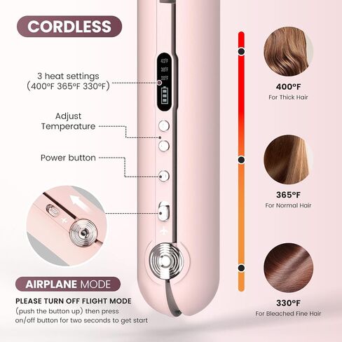 PRITECH Mini Flat Iron Portable Hair Straightener, Straightener with 13 Adjustable Temp(210°F-450°F), 1'' Plate for All Hairstyles Hair Straightening Irons Black in Saudi Arabia
