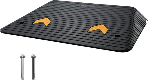 VEVOR Rubber Threshold Ramp, 3.5" Rise Doorway Ramp, Recycled Rubber Curb Ramp with Water Channel, 33069 Lbs Load Capacity, Special Non-Slip Surface with Full Accessories for Wheelchair and Scooter in Saudi Arabia