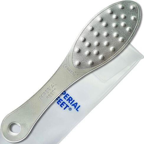 Stainless Steel Foot Scraper | Professional Double-Sided Foot File Callus Remover for Feet | Foot Rasp Scrubber for Wet Or Dry Skin | Easy to Clean Pedicure Tool, Heel Grater for Feet in Kuwait