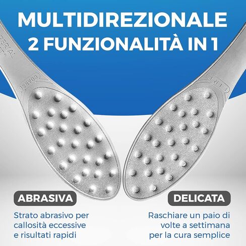 Stainless Steel Foot Scraper | Professional Double-Sided Foot File Callus Remover for Feet | Foot Rasp Scrubber for Wet Or Dry Skin | Easy to Clean Pedicure Tool, Heel Grater for Feet in Kuwait