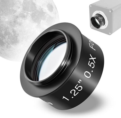 Astromania 1.25" 0.5X Reducer Corrector - C-Mount Standard for C Or CS Mount CCTV Type Cameras with Telescopes - Reduces The Focal Length for Visual and Photographic Use in Saudi Arabia