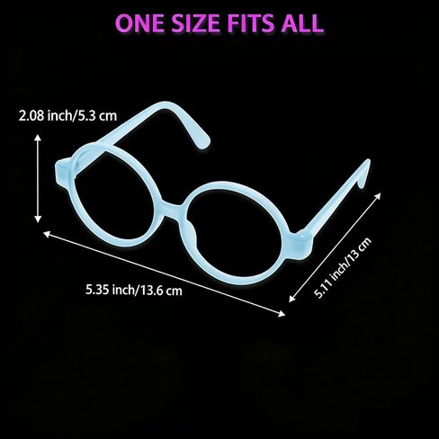10 Pack Neon Glow Glasses, Glow in the Dark Glasses Bulk for Birthday Wedding Neon Party Decorations in Saudi Arabia