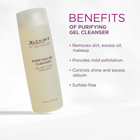 Alchimie Forever Purifying Gel Cleanser antioxidant-rich Facial Cleanser With Anti-Aging Benefits - Natural Ingredients, Perfectly Clean, Radiant, & Healthier-looking Skin 6.6oz in Kuwait