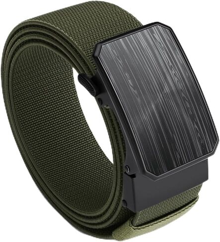 VANNANBA 1.5" Ratchet Stretch Belts for Men,Nylon Web Tactical Belt for Causal Golf Jeans-Elastic Adjustable Trim to Fit in Kuwait