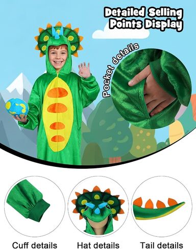 Kids Animal Costume Dress Up - Unisex Dress-Up Outfit for Halloween, Cosplay & Parties for Boys & Girls 4-12 Years in Kuwait
