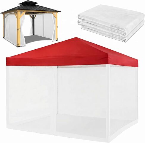 Mosquito Net with Zipper for Outdoor Camping Mosquito Net DIY Canopy Screen Wall Outdoor Mosquito Net for 10 x 10 Patio Gazebo and Tent in Kuwait