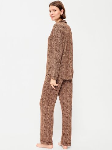 Old Navy Sunday Sleep Knit Jersey Pant Set - Cheetah in Kuwait