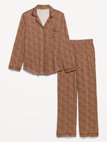 Old Navy Sunday Sleep Knit Jersey Pant Set - Cheetah in Kuwait