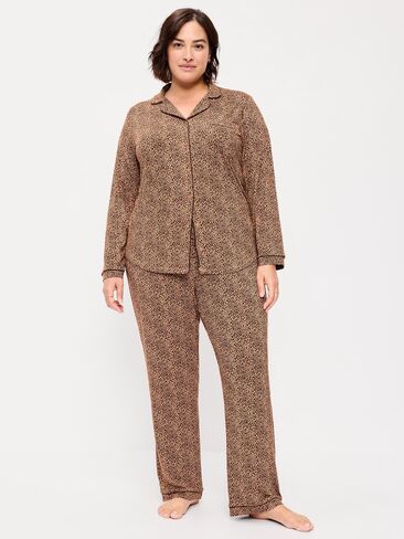 Old Navy Sunday Sleep Knit Jersey Pant Set - Cheetah in Kuwait