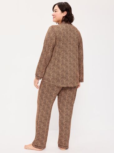 Old Navy Sunday Sleep Knit Jersey Pant Set - Cheetah in Kuwait