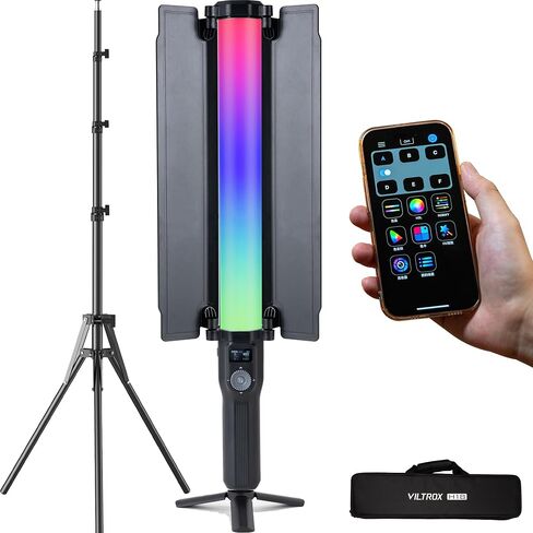 Photography Light Wand Video Lighting 2500mAh Handheld Rechargeable Lights Stick with Baffle 18W 192pcs LED RGB Set Double-Sided Led Bi-Color and Full Color Dimming in Saudi Arabia