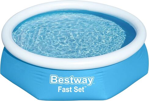 Bestway Fast Set Round Inflatable Pool Kit (8' x 24") | Includes 330gal Filter Pump in Kuwait