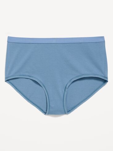 Old Navy High-Waisted Everyday Brief Cotton Underwear - Naturalist Blue in Kuwait