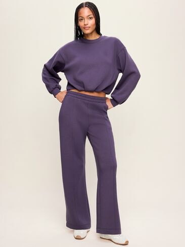 Old Navy High-Waisted Bounce Fleece Wide-Leg Sweatpants - Nebula in Kuwait