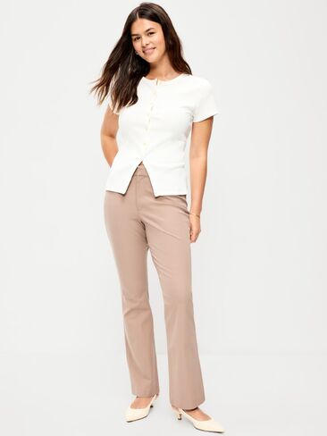 Old Navy High-Waisted Pixie Flare Pants - Chocolate Malted in Kuwait
