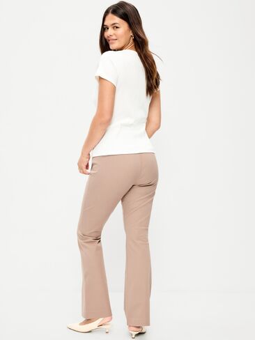 Old Navy High-Waisted Pixie Flare Pants - Chocolate Malted in Kuwait