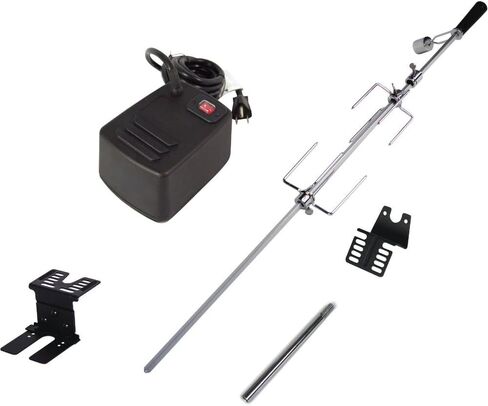 Dyna-Glo Universal Heavy Duty Rotisserie Kit for Grills, Black & Silver in Saudi Arabia