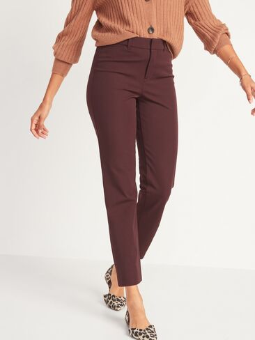 Old Navy High-Waisted Pixie Straight Pants - Brown Tupelo in Kuwait