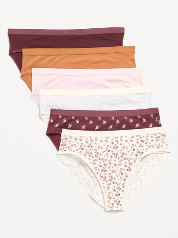 Old Navy High-Waisted Everyday Cotton Underwear 6-Pack - Wine Tasting in Kuwait
