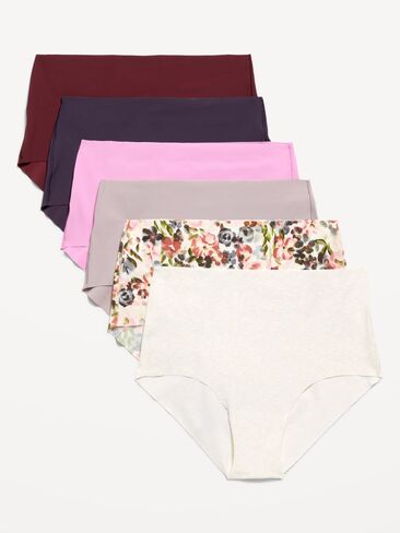 Old Navy High-Waisted No-Show Brief Underwear 6-Pack - Blush in Kuwait