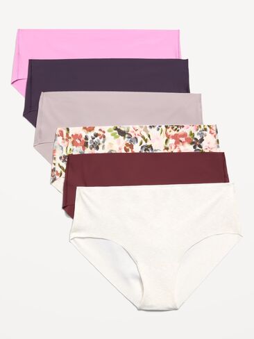 Old Navy Low-Rise No-Show Hipster Underwear 6-Pack - Blush in Kuwait