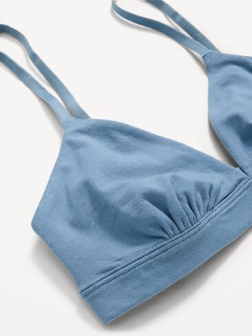 Old Navy Everyday Cotton Triangle Bralette - Naturalist Blue in Kuwait