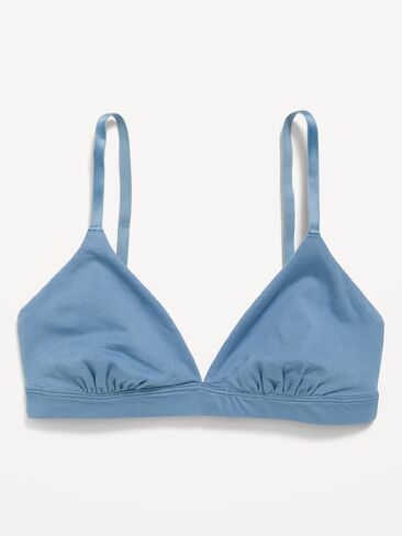 Old Navy Everyday Cotton Triangle Bralette - Naturalist Blue in Kuwait