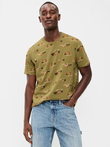Old Navy Crew-Neck T-Shirt - Scenic Print in Kuwait