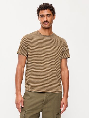 Old Navy Crew-Neck Striped T-Shirt - Brown Top in Kuwait