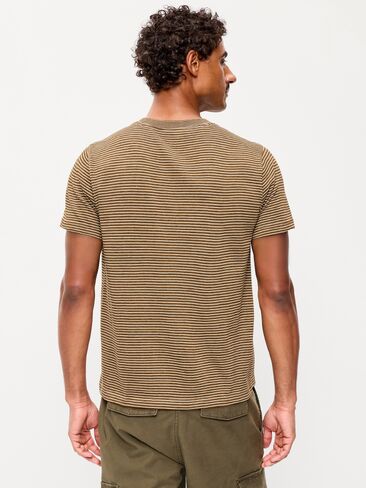 Old Navy Crew-Neck Striped T-Shirt - Brown Top in Kuwait