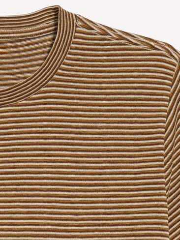 Old Navy Crew-Neck Striped T-Shirt - Brown Top in Kuwait