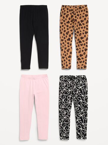 Old Navy 4-Pack Full-Length Jersey Leggings for Toddler Girls - OLX MM LEGGING:BLACKBOW in Kuwait