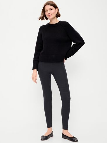 Old Navy High-Waisted Jersey Fashion Layering Leggings - Blue Houndstooth in Kuwait