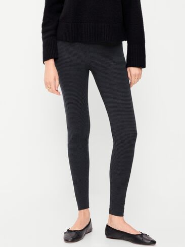 Old Navy High-Waisted Jersey Fashion Layering Leggings - Blue Houndstooth in Kuwait