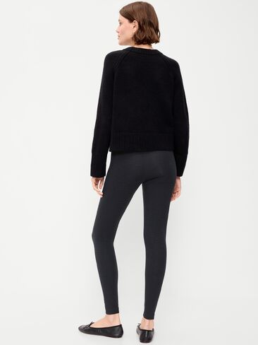 Old Navy High-Waisted Jersey Fashion Layering Leggings - Blue Houndstooth in Kuwait