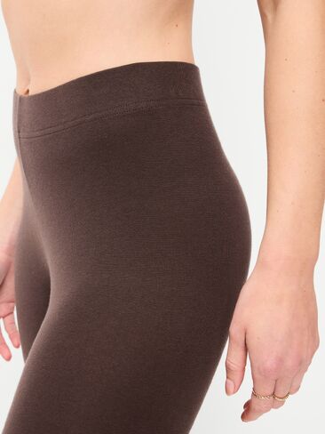 Old Navy High-Waisted Jersey Fashion Layering Leggings - Black Coffee in Kuwait