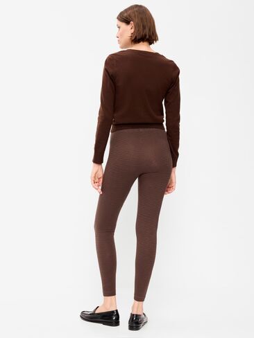 Old Navy High-Waisted Jersey Fashion Layering Leggings - Brown Check in Kuwait