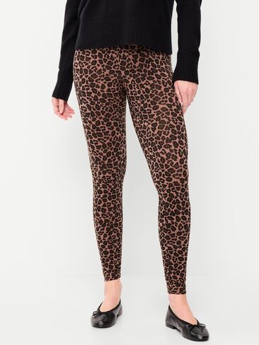 Old Navy High-Waisted Fashion Layering Leggings 3-Pack - Cheetah Brown in Kuwait