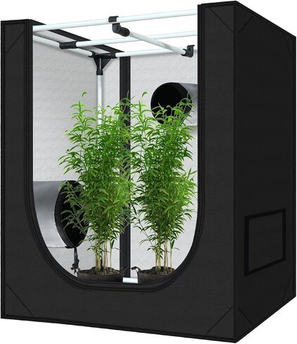 Zazzy Grow Tent, 24"x24"x36" Hydroponic Mylar Grow Tent Reflective Garden Growing Dark Room with Observation Window, Removable Floor Tray and Tool Bag for Indoor Plant Growing 2'x2' in Saudi Arabia