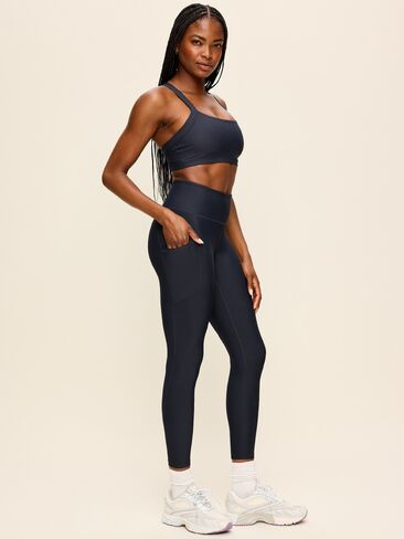 Old Navy High-Waisted PowerSoft 7/8 Pocket Leggings - Navy in Kuwait