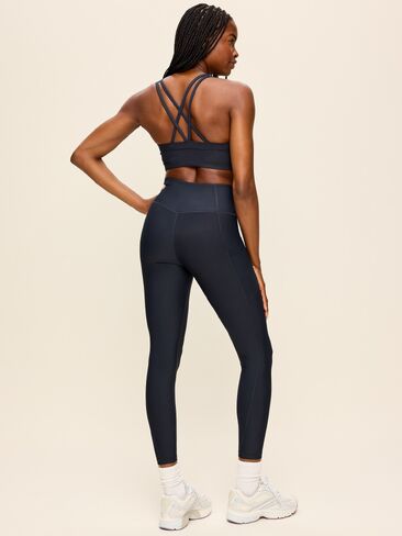Old Navy High-Waisted PowerSoft 7/8 Pocket Leggings - Navy in Kuwait